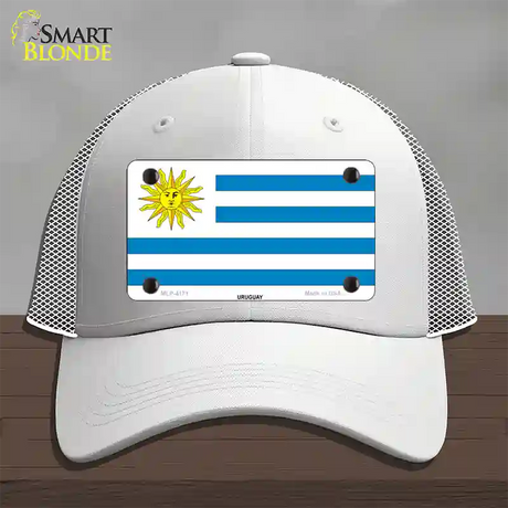 Uruguay Flag Novelty License Plate Hat Mesh / White