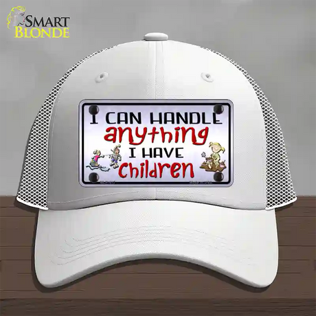 I Can Handle Anything Novelty License Plate Hat Mesh / White