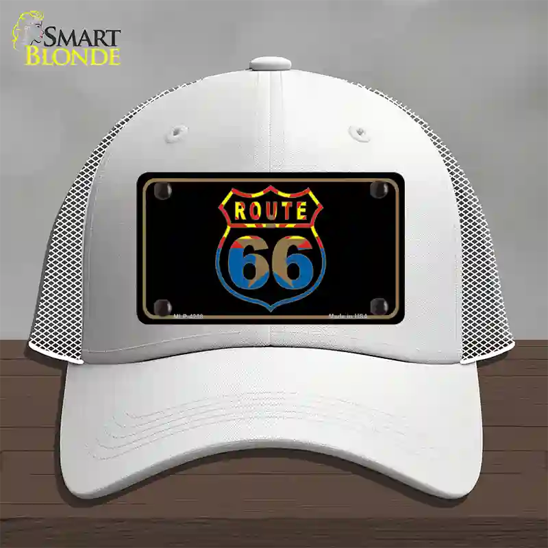 Route 66 Logo Arizona Flag Novelty License Plate Hat Mesh / White