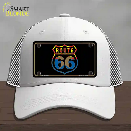 Route 66 Logo Arizona Flag Novelty License Plate Hat Mesh / White