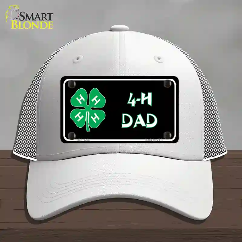 4-H Dad Novelty License Plate Hat Mesh / White