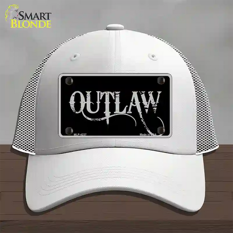 Outlaw Novelty License Plate Hat Mesh / White