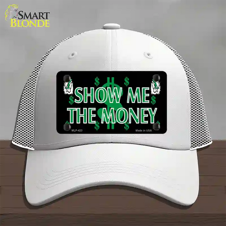 Show Me The Money Novelty License Plate Hat Mesh / White