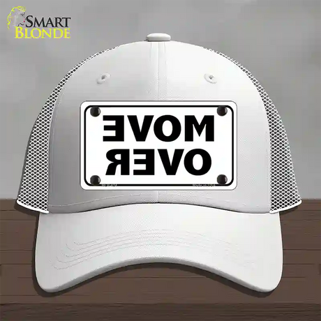 Move Over White Novelty License Plate Hat Mesh / White