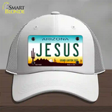Jesus Arizona State Novelty License Plate Hat Mesh / White