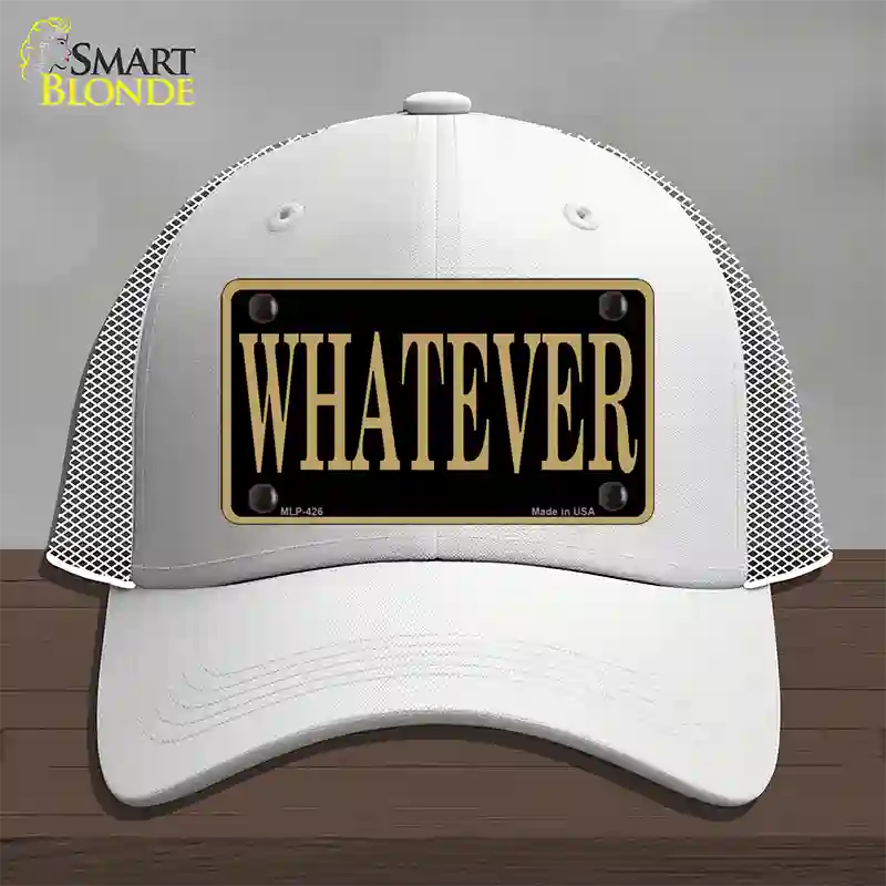 Whatever Novelty License Plate Hat Mesh / White