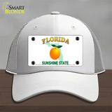 Florida State Novelty License Plate Hat Mesh / White