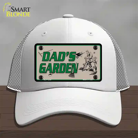 Dads Garden Novelty License Plate Hat Mesh / White