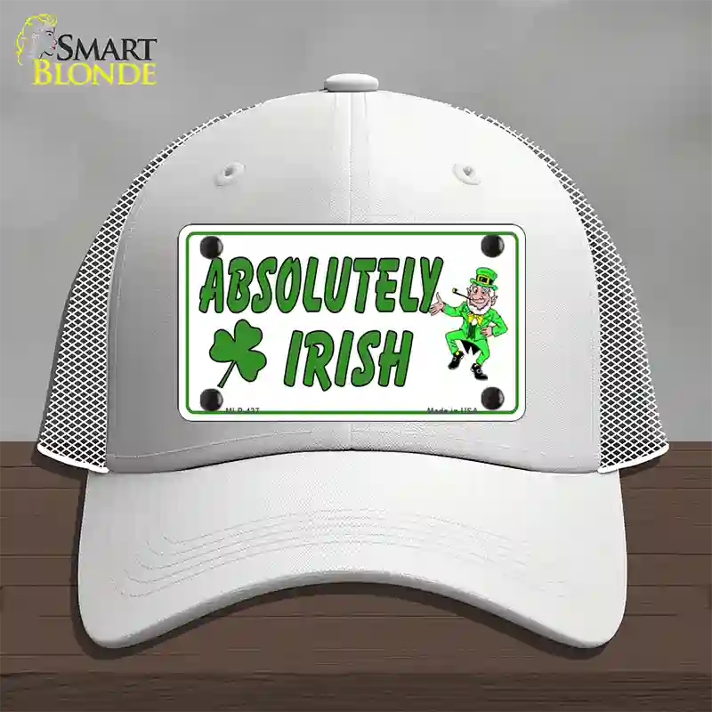 Absolutely Irish Novelty License Plate Hat Mesh / White