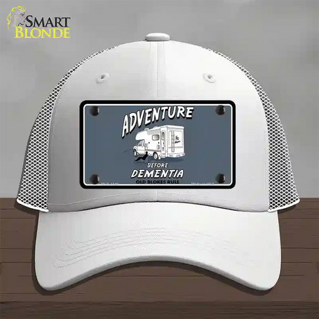 Adventure Before Dementia Novelty License Plate Hat Mesh / White