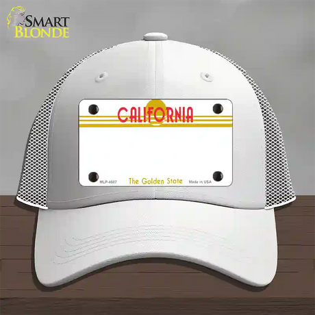 California Golden State Plate State Blank Novelty License Plate Hat Mesh / White