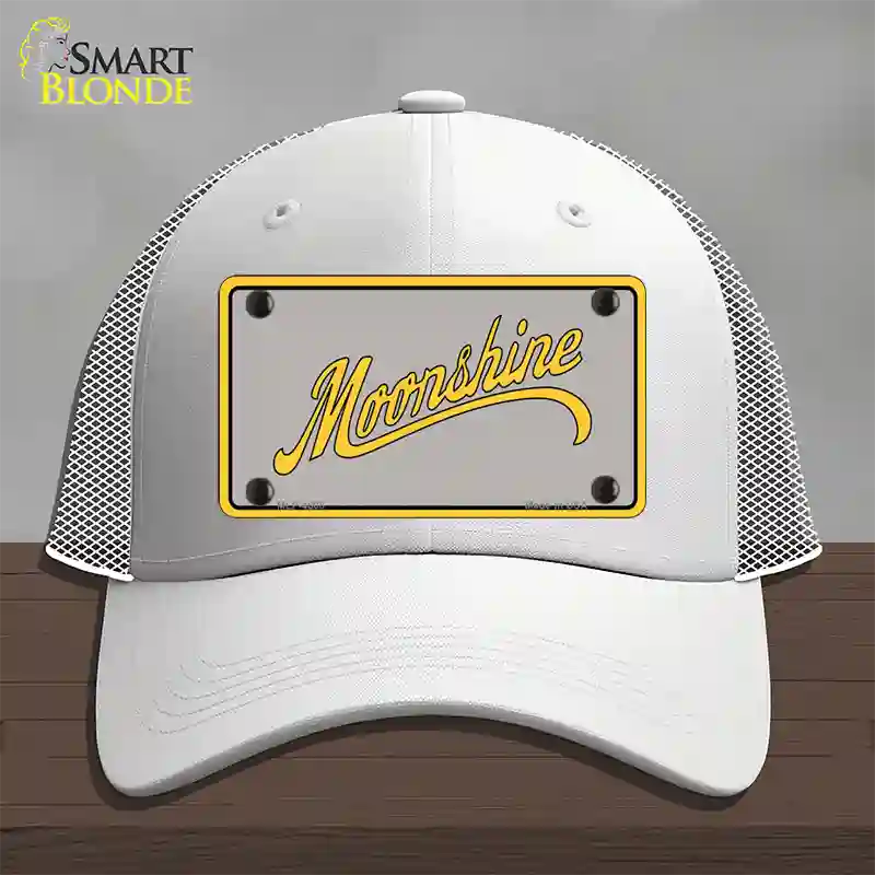 Moonshine Novelty License Plate Hat Mesh / White