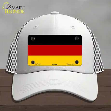 Germany Flag Novelty License Plate Hat Mesh / White