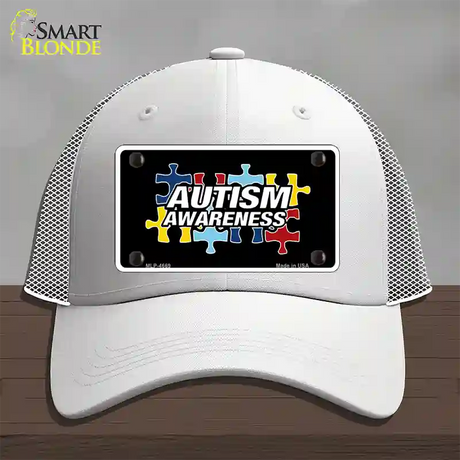 Autism Awareness Novelty License Plate Hat Sign Mesh / White