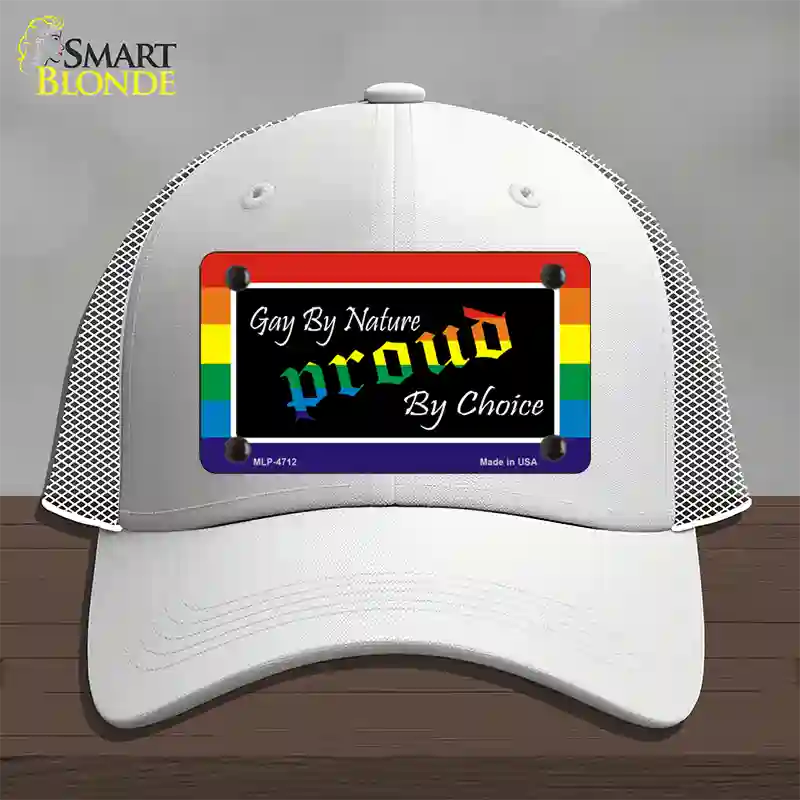 Gay By Nature Novelty License Plate Hat Mesh / White