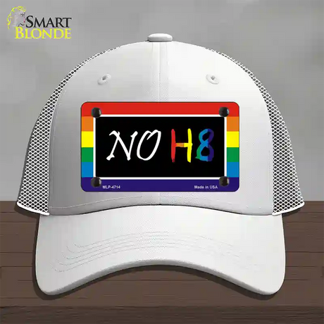 NO H8 Novelty License Plate Hat Mesh / White