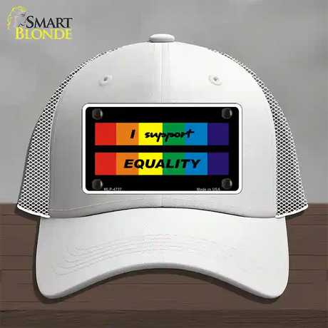 I Support Equality Novelty License Plate Hat Mesh / White