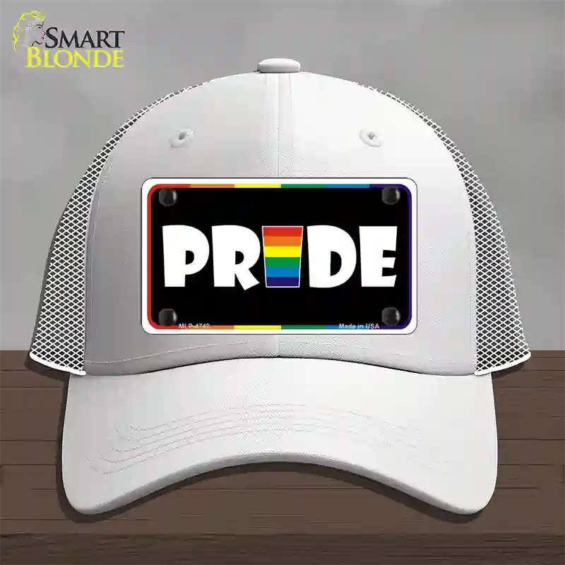 Pride Novelty License Plate Hat Mesh / White