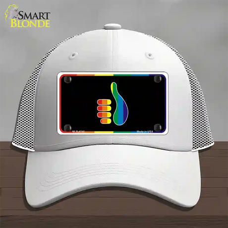 Thumbs Up Novelty License Plate Hat Mesh / White