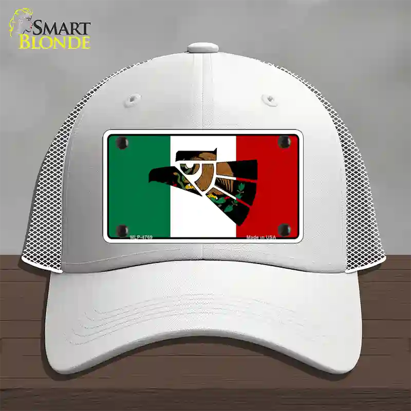 Made In Mexico Flag Novelty License Plate Hat Mesh / White