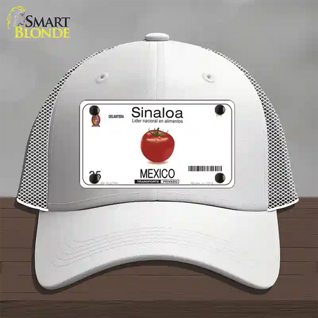 Sinaloa Mexico Novelty License Plate Hat Mesh / White