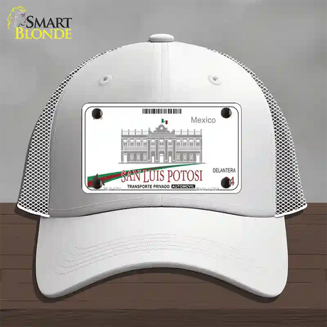 San Luis Potosi Mexico Novelty License Plate Hat Mesh / White