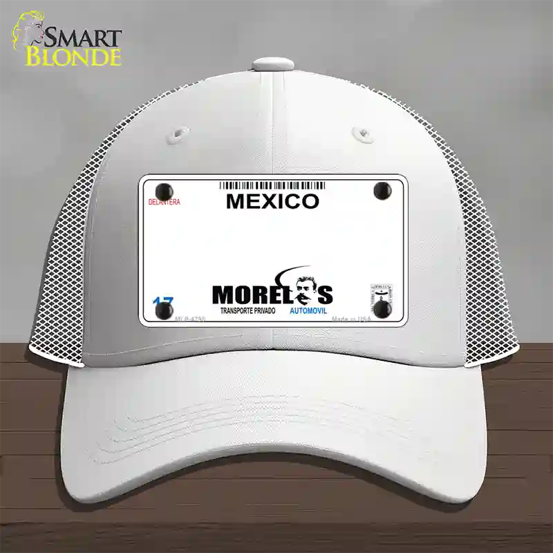 Morelos Mexico Novelty License Plate Hat Mesh / White