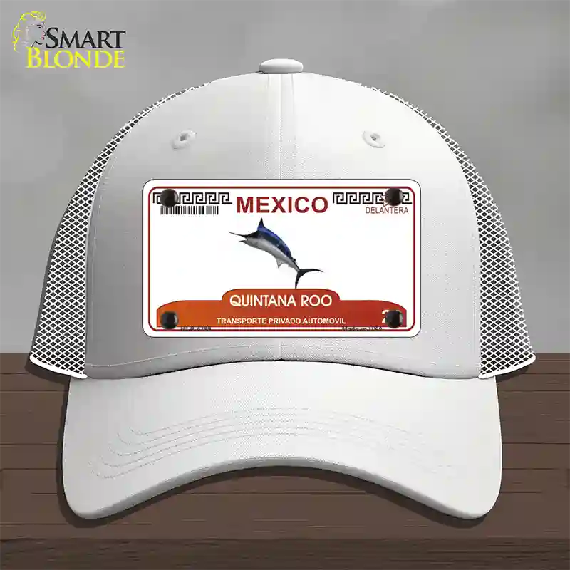 Quintana Roo Mexico Novelty License Plate Hat Mesh / White