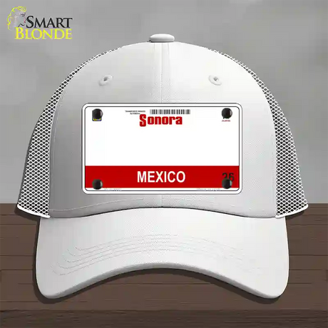 Sonora Mexico Novelty License Plate Hat Mesh / White