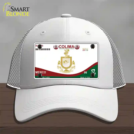 Colima Mexico Novelty License Plate Hat Mesh / White