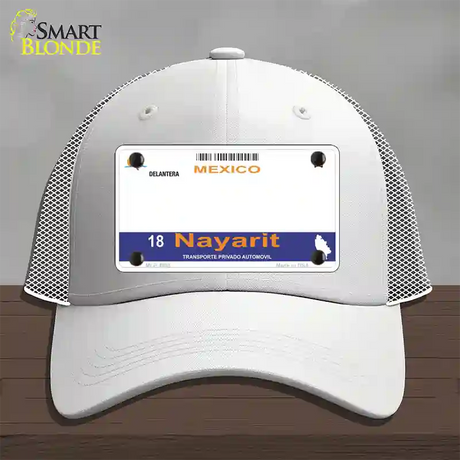 Nayarit Mexico Novelty License Plate Hat Mesh / White