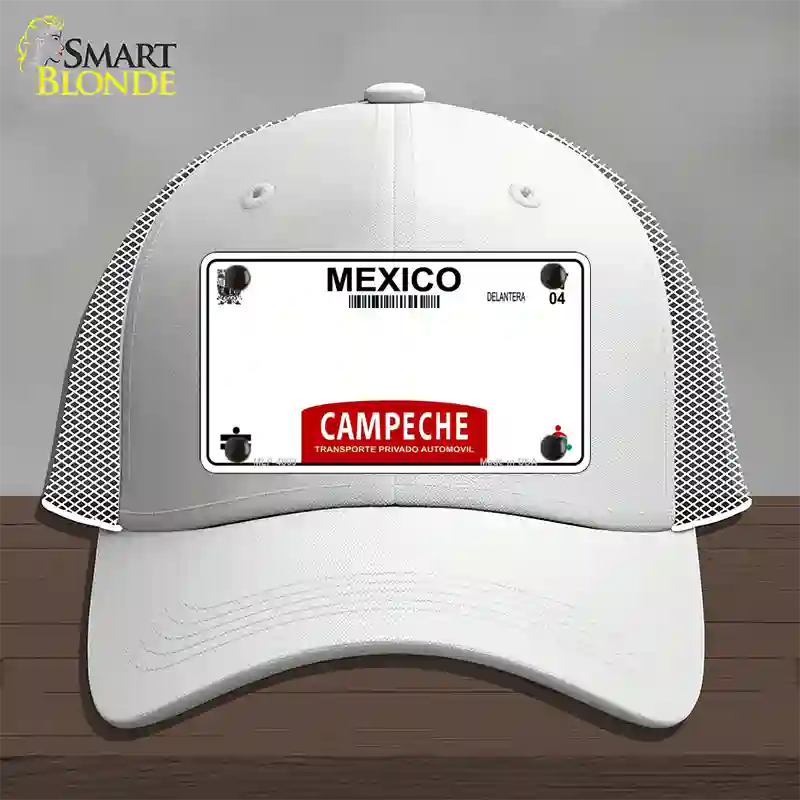 Campeche Mexico Blank Novelty License Plate Hat Mesh / White