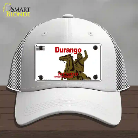 Durango Mexico Novelty License Plate Hat Mesh / White