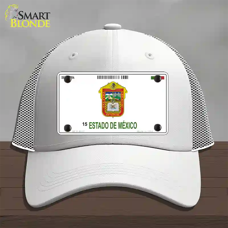 Estado De Mexico Novelty License Plate Hat Mesh / White