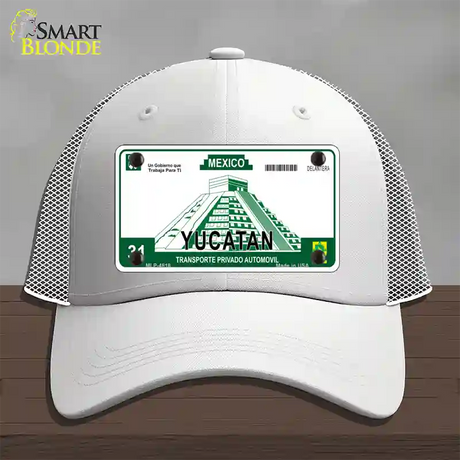 Yucatan Mexico Novelty License Plate Hat Mesh / White