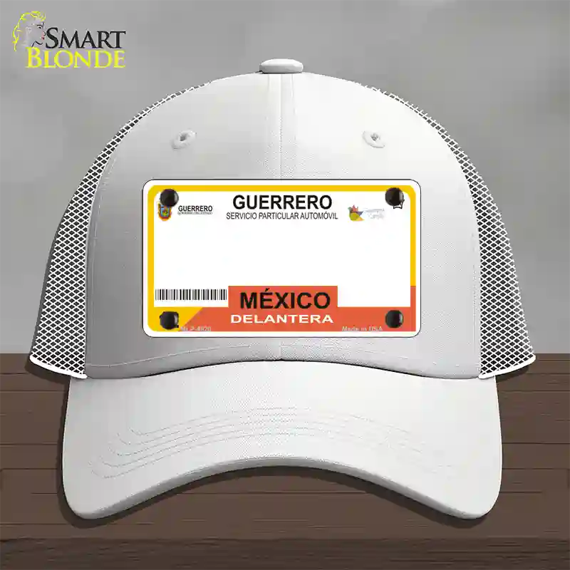 Guerrero Mexico Blank Novelty License Plate Hat Mesh / White