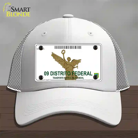 Distrito Federal Mexico Blank Novelty License Plate Hat Mesh / White