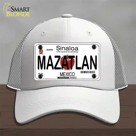 Mazatlan Mexico Novelty License Plate Hat Mesh / White