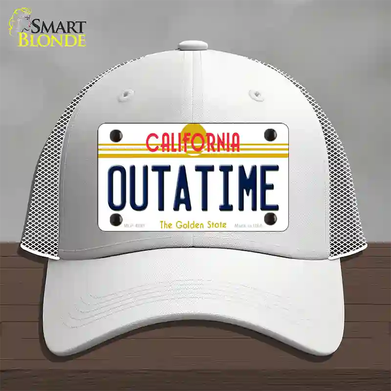 California Outtatime Novelty License Plate Hat Mesh / White