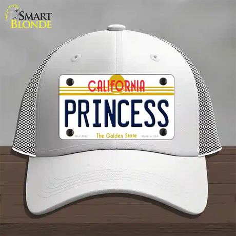 Princess California Novelty License Plate Hat Mesh / White