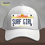 Surf Girl California Novelty License Plate Hat Mesh / White