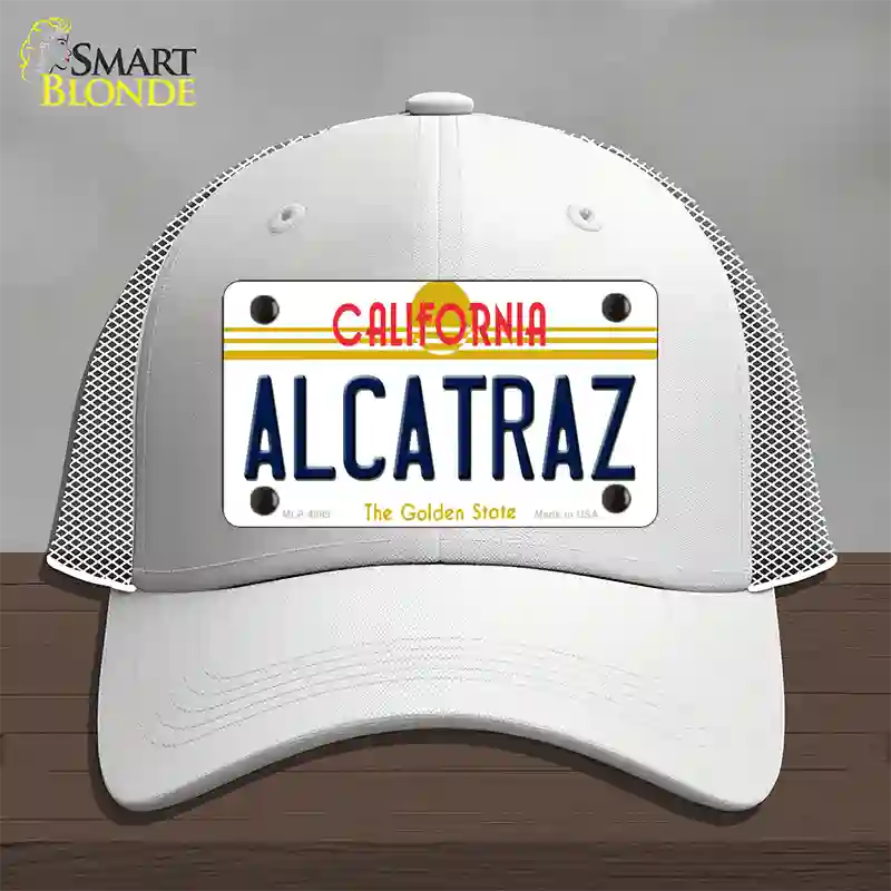 Alcatraz California Novelty License Plate Hat Mesh / White