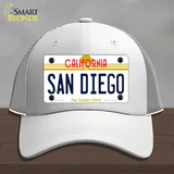 San Diego California Novelty License Plate Hat Mesh / White