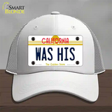 Was His California Novelty License Plate Hat Mesh / White