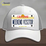 Weekend Vistor California Novelty License Plate Hat Mesh / White