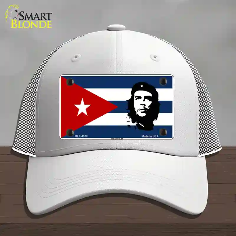 Che Guevara Flag Novelty License Plate Hat Mesh / White