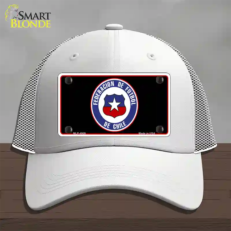 Federacion De Futbol De Chili Flag Novelty License Plate Hat Mesh / White