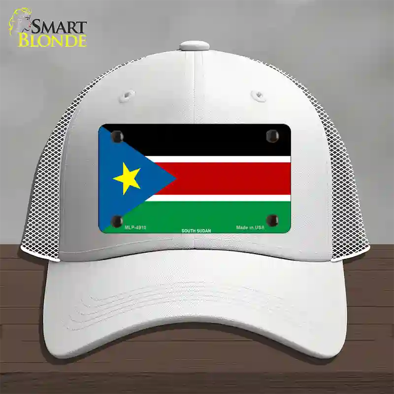 South Sudan Flag Novelty License Plate Hat Mesh / White