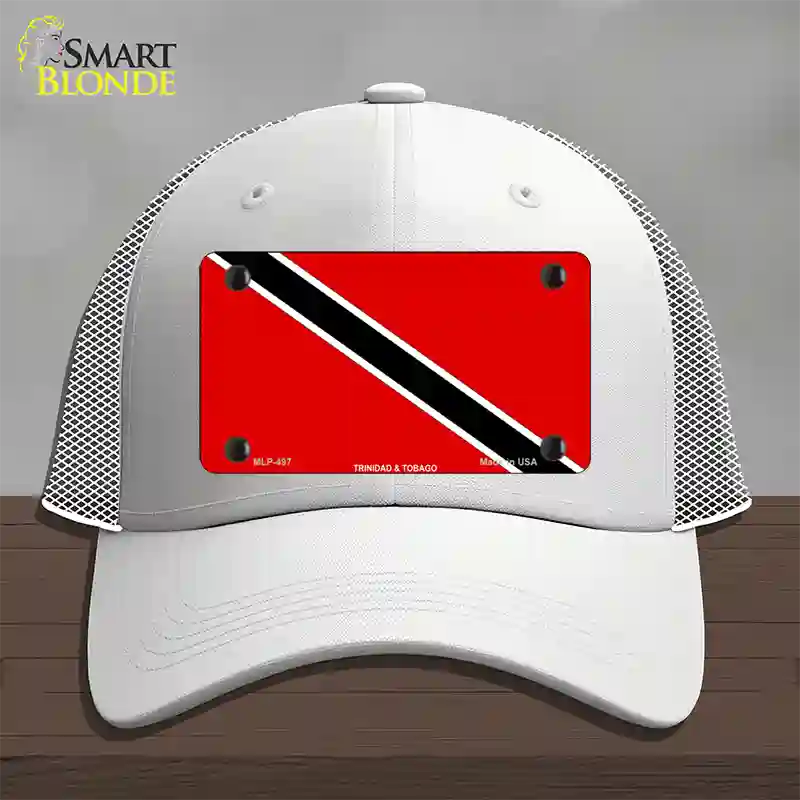 Trinidad Tobago Flag Novelty License Plate Hat Mesh / White