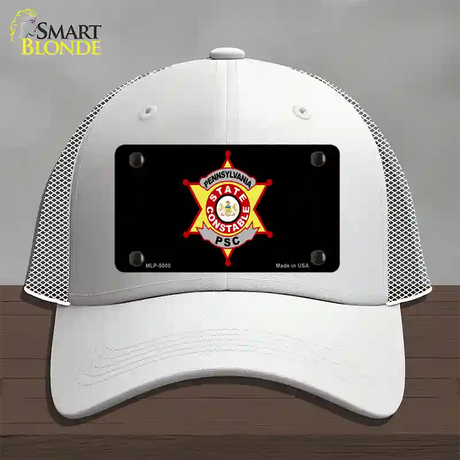 PA Constable Star Novelty License Plate Hat Mesh / White